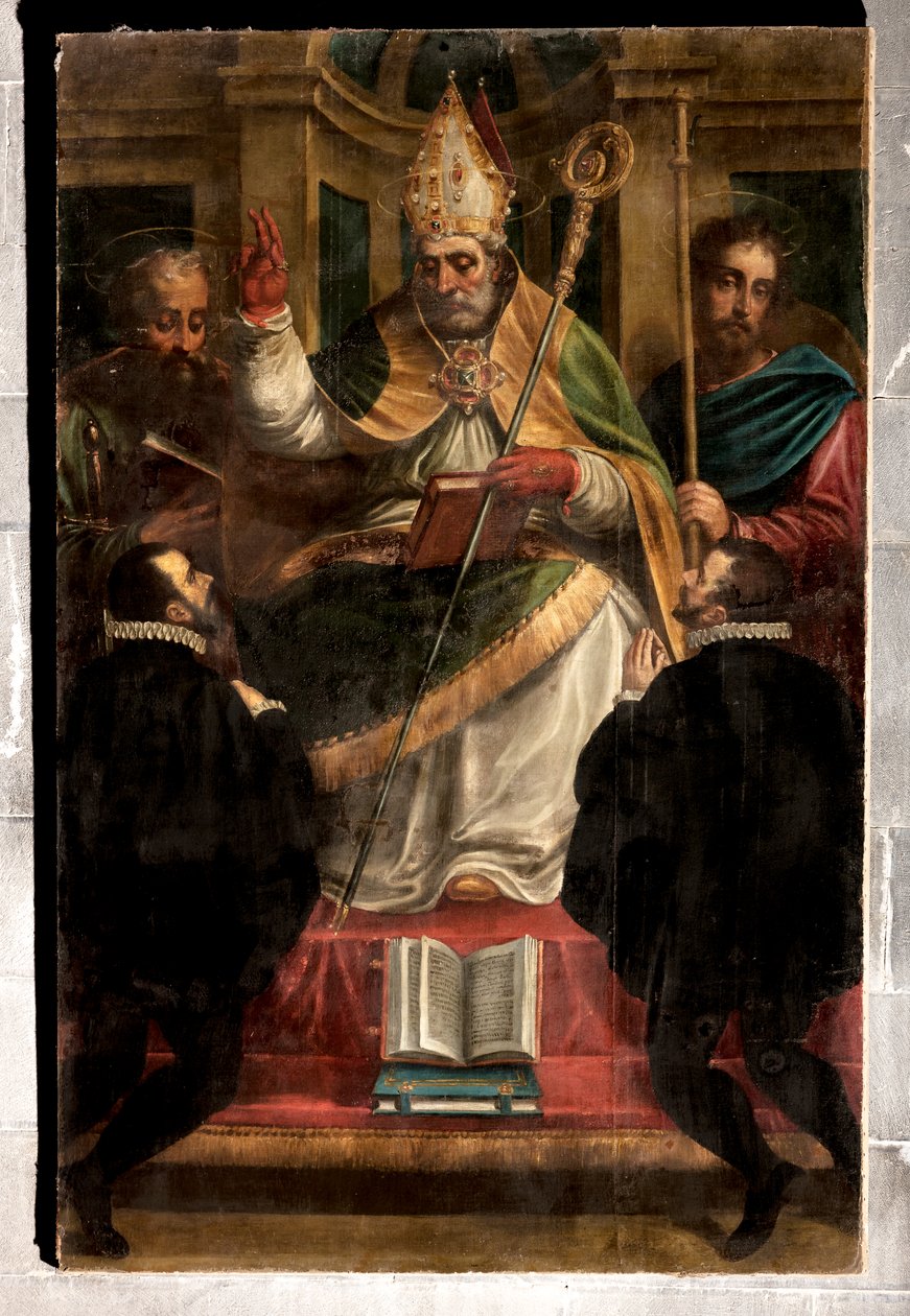 Genua, Duomo (katedra św. Wawrzyńca): „Św. Gotard między św. autorstwa Luca Cambiaso