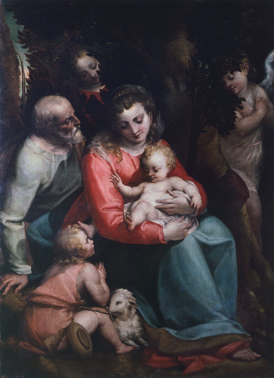 Madonna z Dzieciątkiem i świętymi – Luca Cambiaso (1527-1585) autorstwa Luca Cambiaso