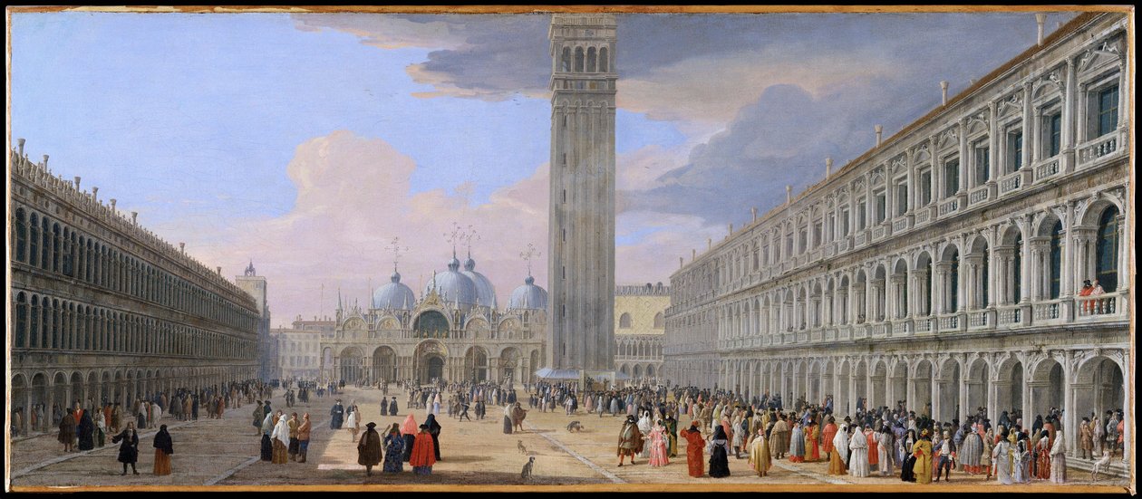 Piazza San Marco, Wenecja autorstwa Luca Carlevarijs