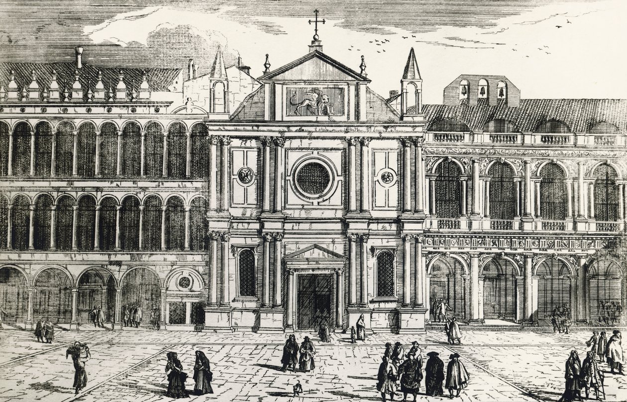 Kościół San Geminanus (rozebrany w 1807) autorstwa Luca Carlevaris