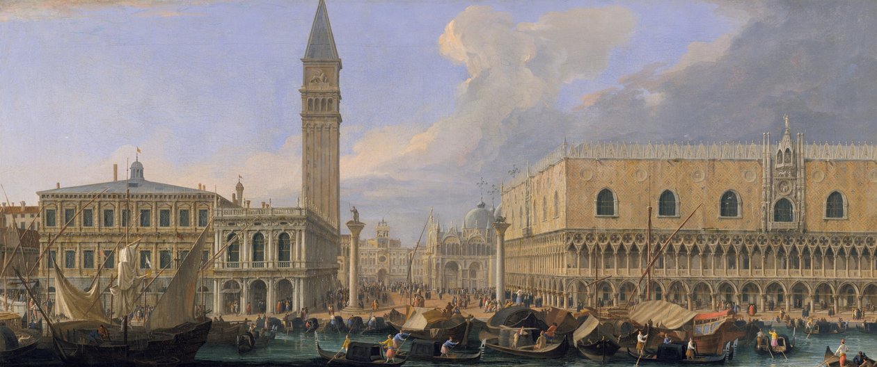 Molo, Wenecja, z Bacino di San Marco, ok. 1709 autorstwa Luca Carlevaris