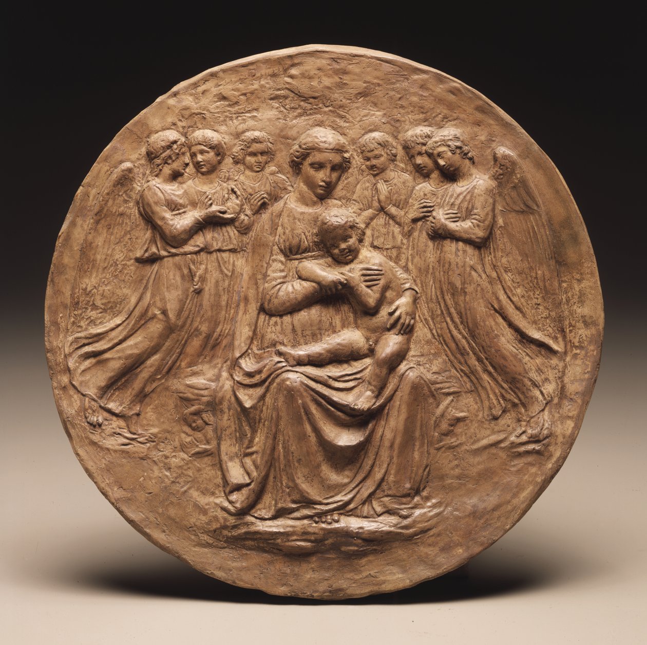 Madonna z Dzieciątkiem i sześcioma aniołami, ok. 1860 autorstwa Luca Della Robbia