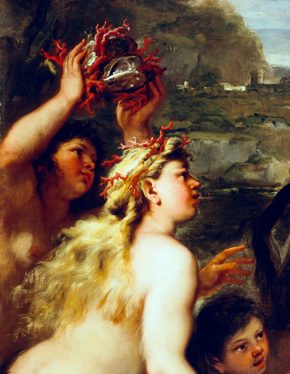 Porwanie Europy, Luca Giordano (1634-1705), olej na płótnie, Detal autorstwa Luca Giordano