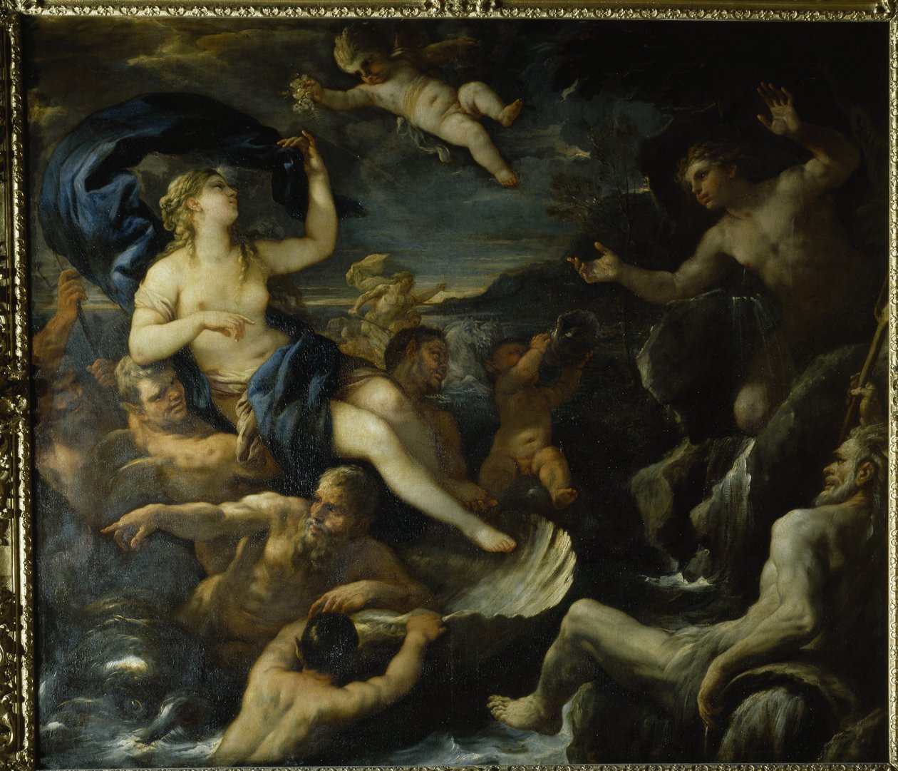Acis i Galatea (olej na płótnie) autorstwa Luca Giordano