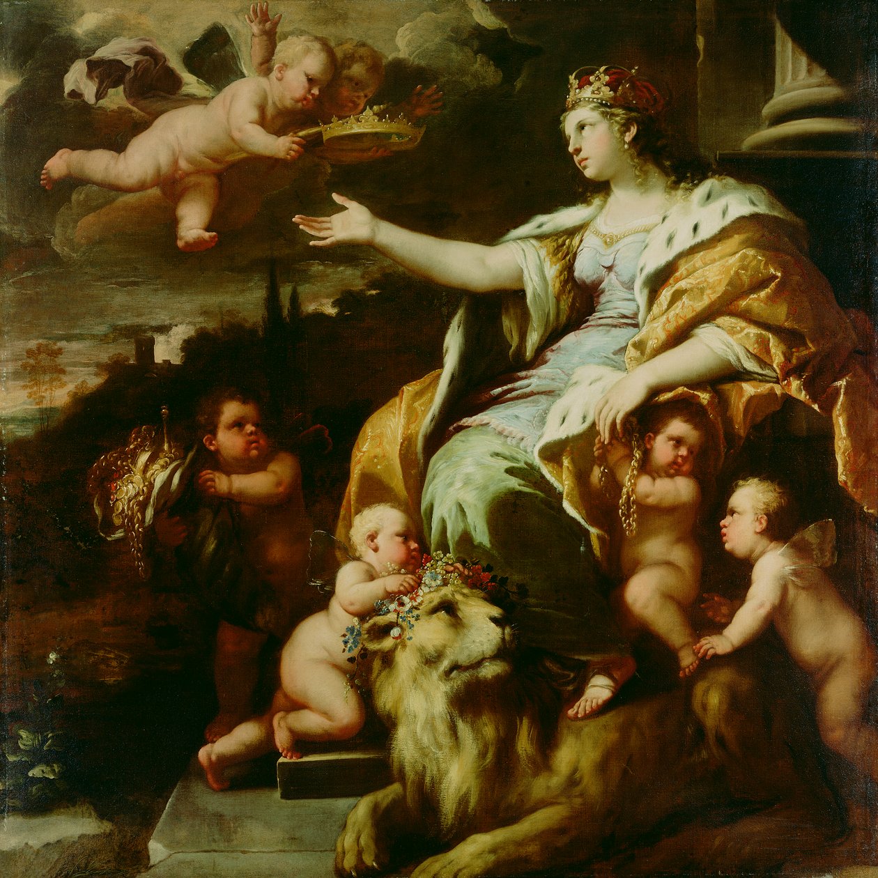 Alegoria wielkoduszności, ok. 1670 (olej na płótnie) autorstwa Luca Giordano