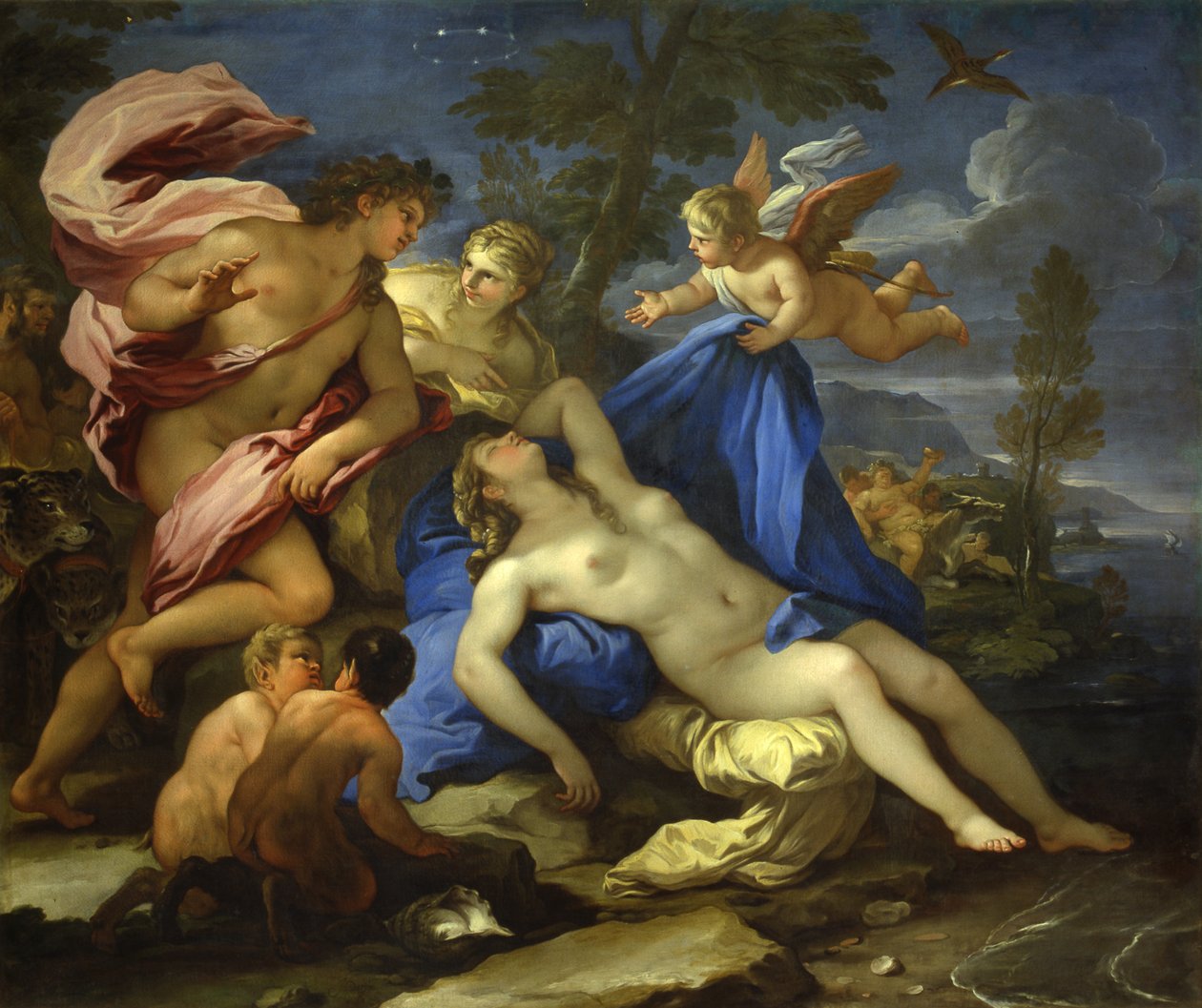 Ariadna Opuszczona przez Tezeusza na Naksos, ok. 1675-1680. autorstwa Luca Giordano