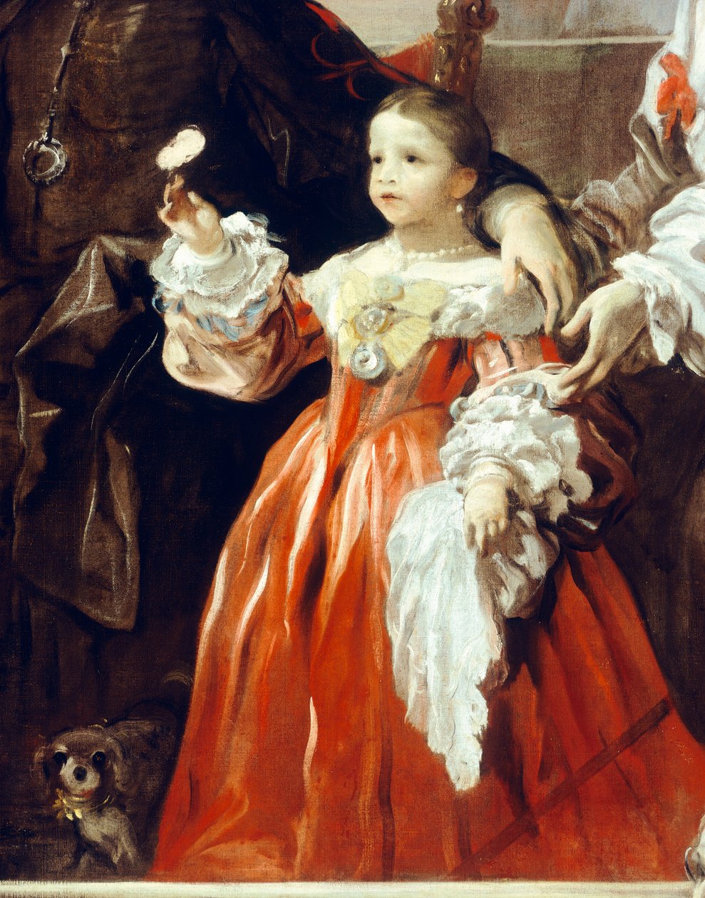 Childhood figure, detail from Homage to Velazquez for the Count of Santiesteban   1119948   pl       polish Successfully Translated  Original: Voilà la règle de la nature, pourquoi la contrariez-vous? Translat: Voilà la règle de la nature, pourquoi la cont autorstwa Luca Giordano