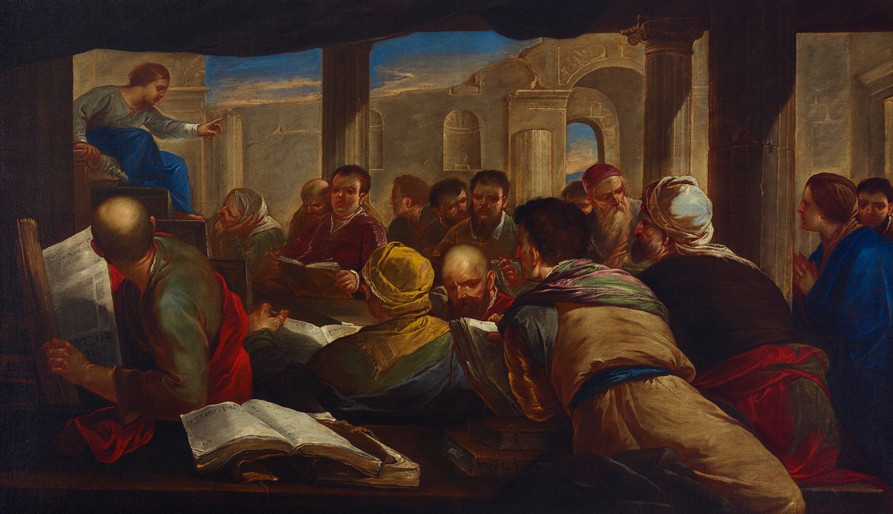 Chrystus dyskutujący z lekarzami autorstwa Luca Giordano