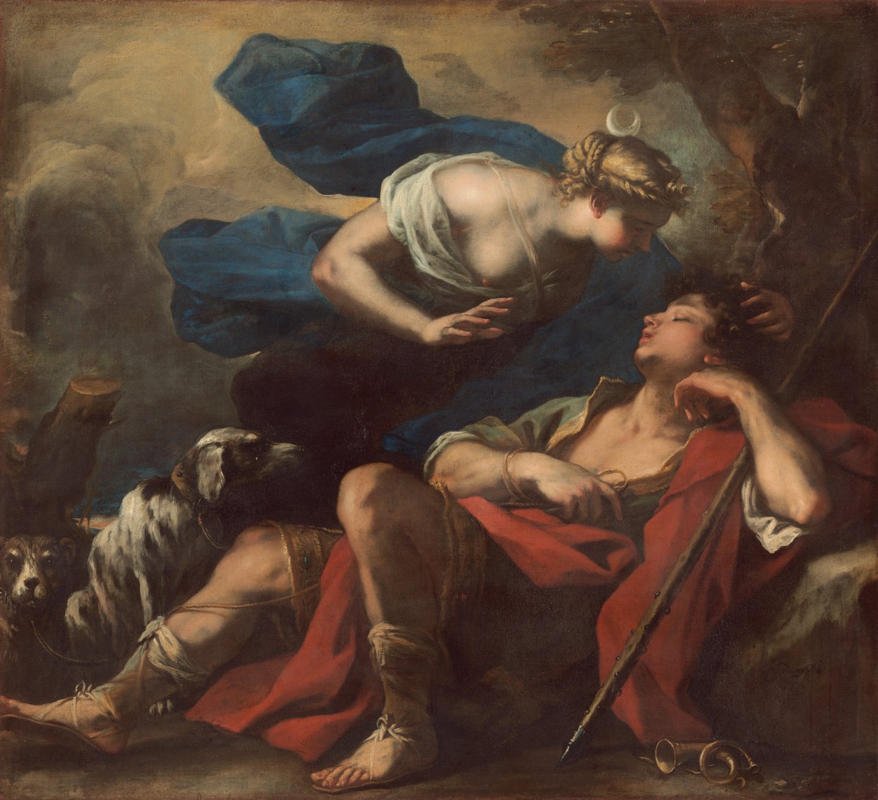 Diana i Endymion, ok. 1930 16751680. autorstwa Luca Giordano