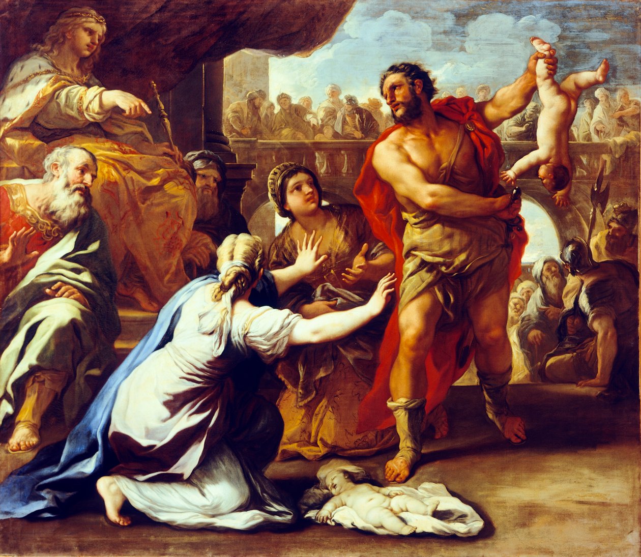 Wyrok Salomona (olej na płótnie) autorstwa Luca Giordano