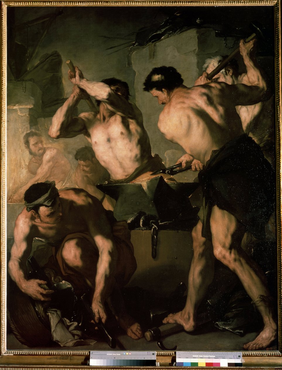 "La forge de Vulcan" (Kuźnia Wulkana) Obraz Luca Giordano (1632-1705) 1660 Wymiary 72x102 cm Ermitaż, Sankt Petersburg autorstwa Luca Giordano