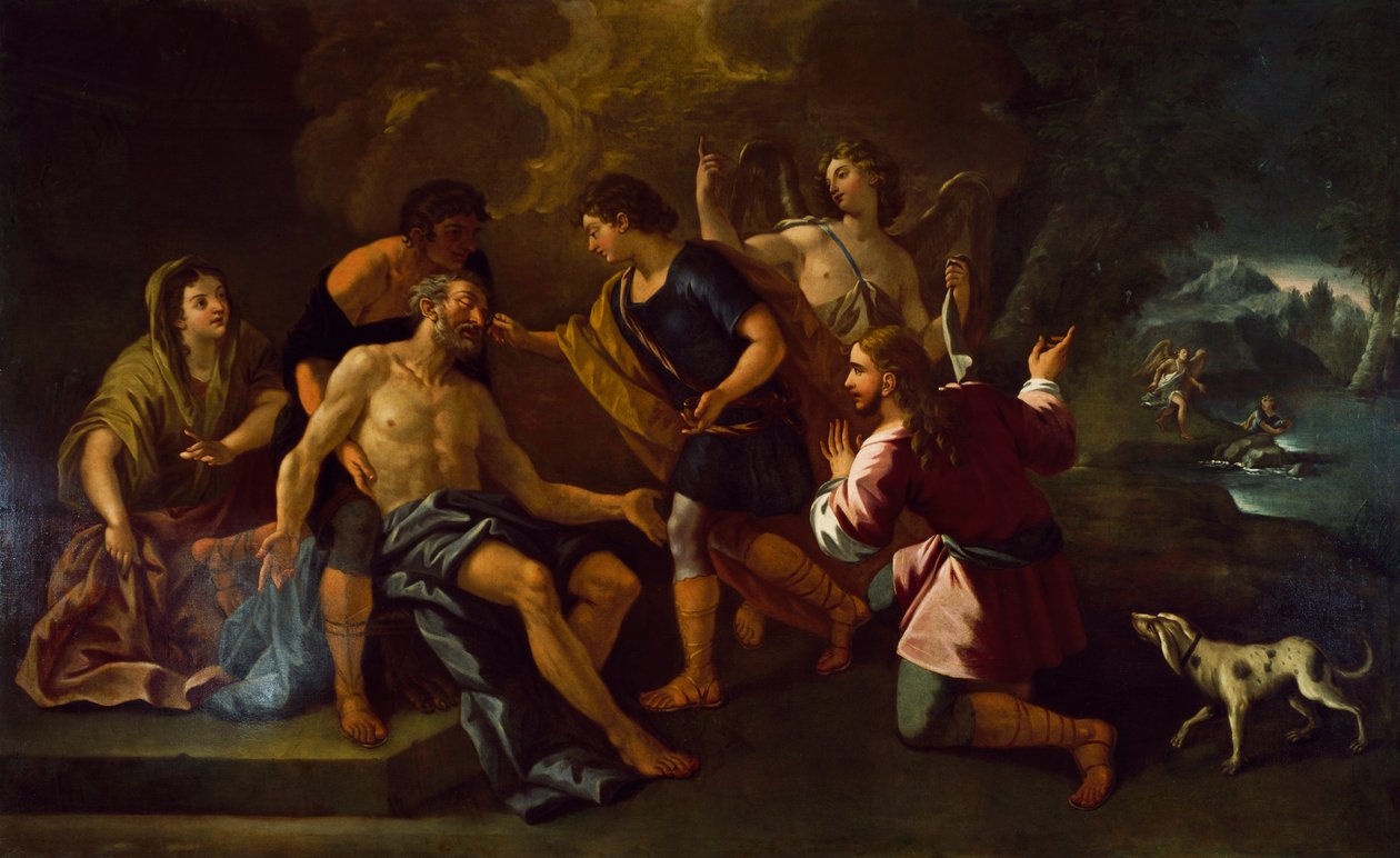 Obraz Luca Giordano (1632-1705) zachowany w ratuszu Alvito w Lacjum. Włochy autorstwa Luca Giordano
