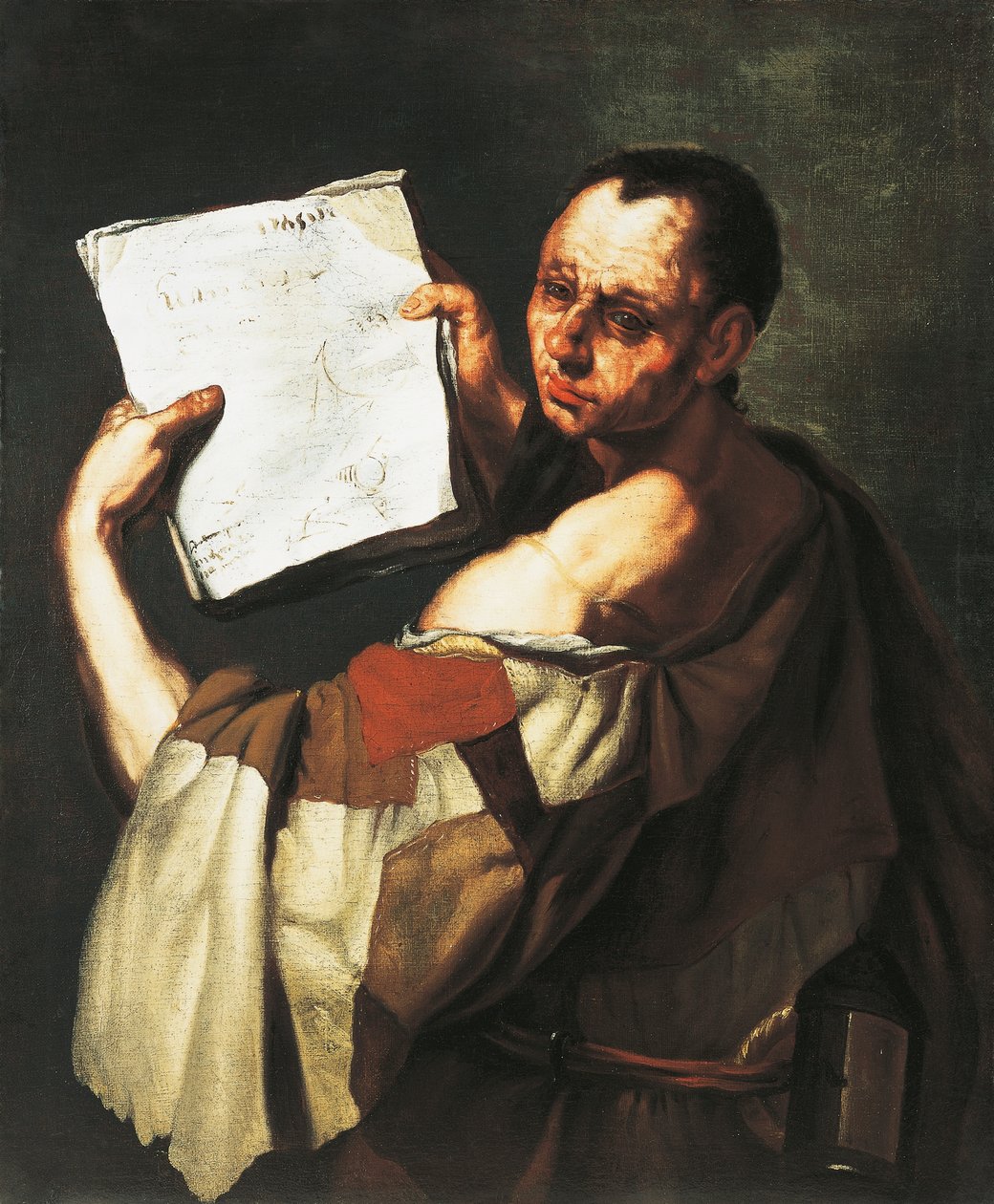 Filozof lub święty (olej na płótnie) autorstwa Luca Giordano