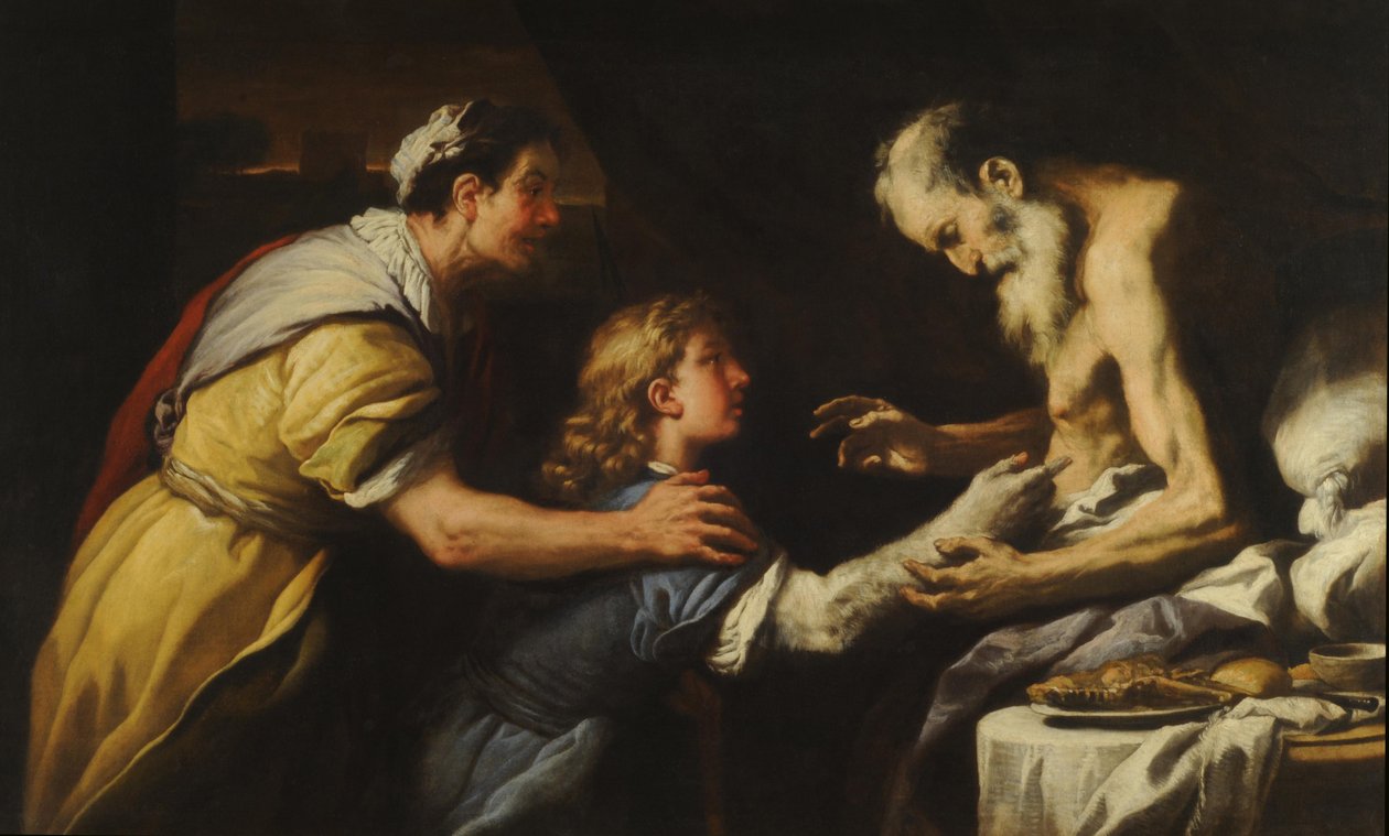 Przedstawienie Jakuba Izaakowi (olej na płótnie) autorstwa Luca Giordano