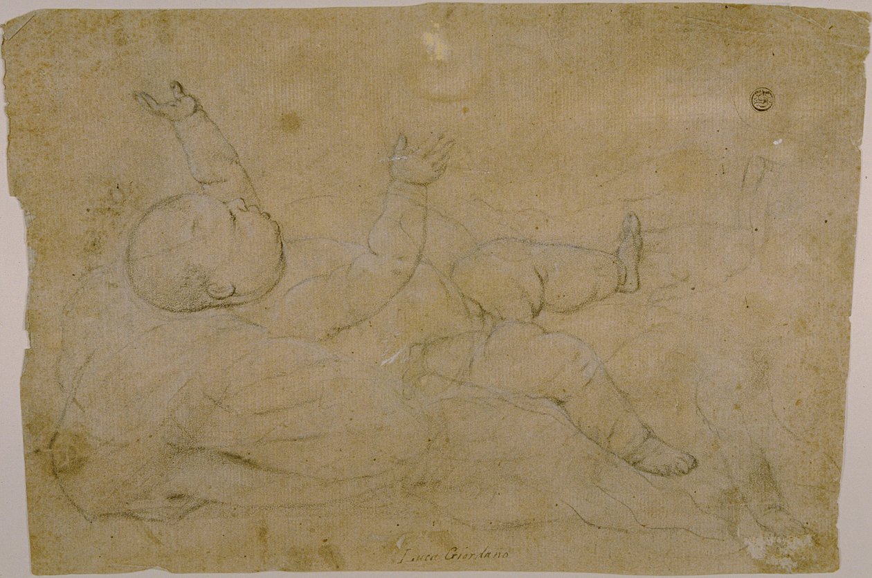 Leżące dziecko autorstwa Luca Giordano