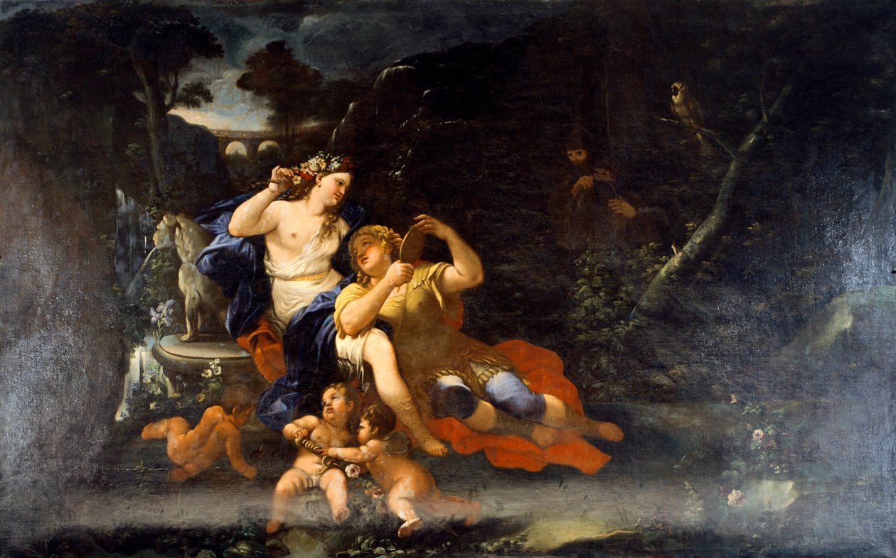 Rinaldo i Armida – Luca Giordano (1632-1705), olej na płótnie autorstwa Luca Giordano