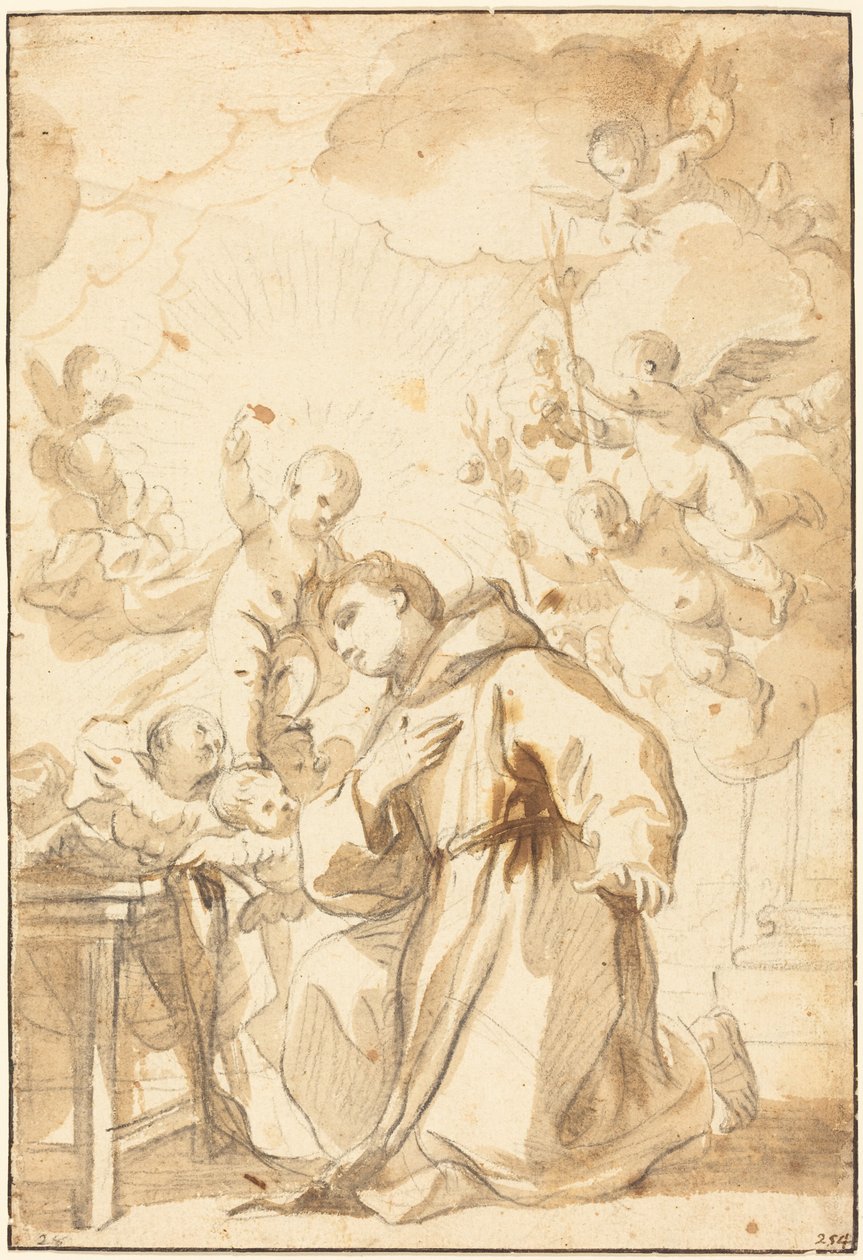 Święty Antoni z Padwy autorstwa Luca Giordano