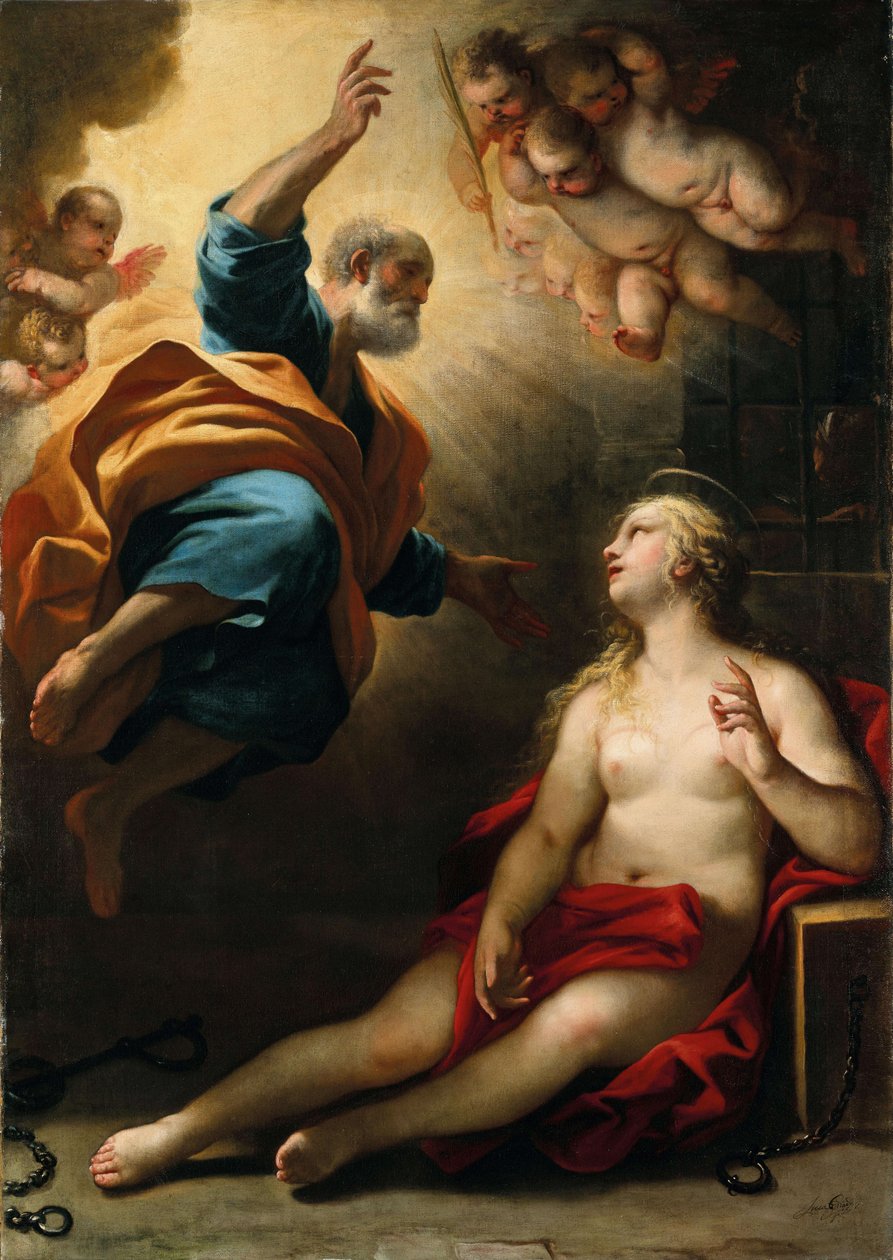 Święty Piotr uzdrawia św. Agatę autorstwa Luca Giordano