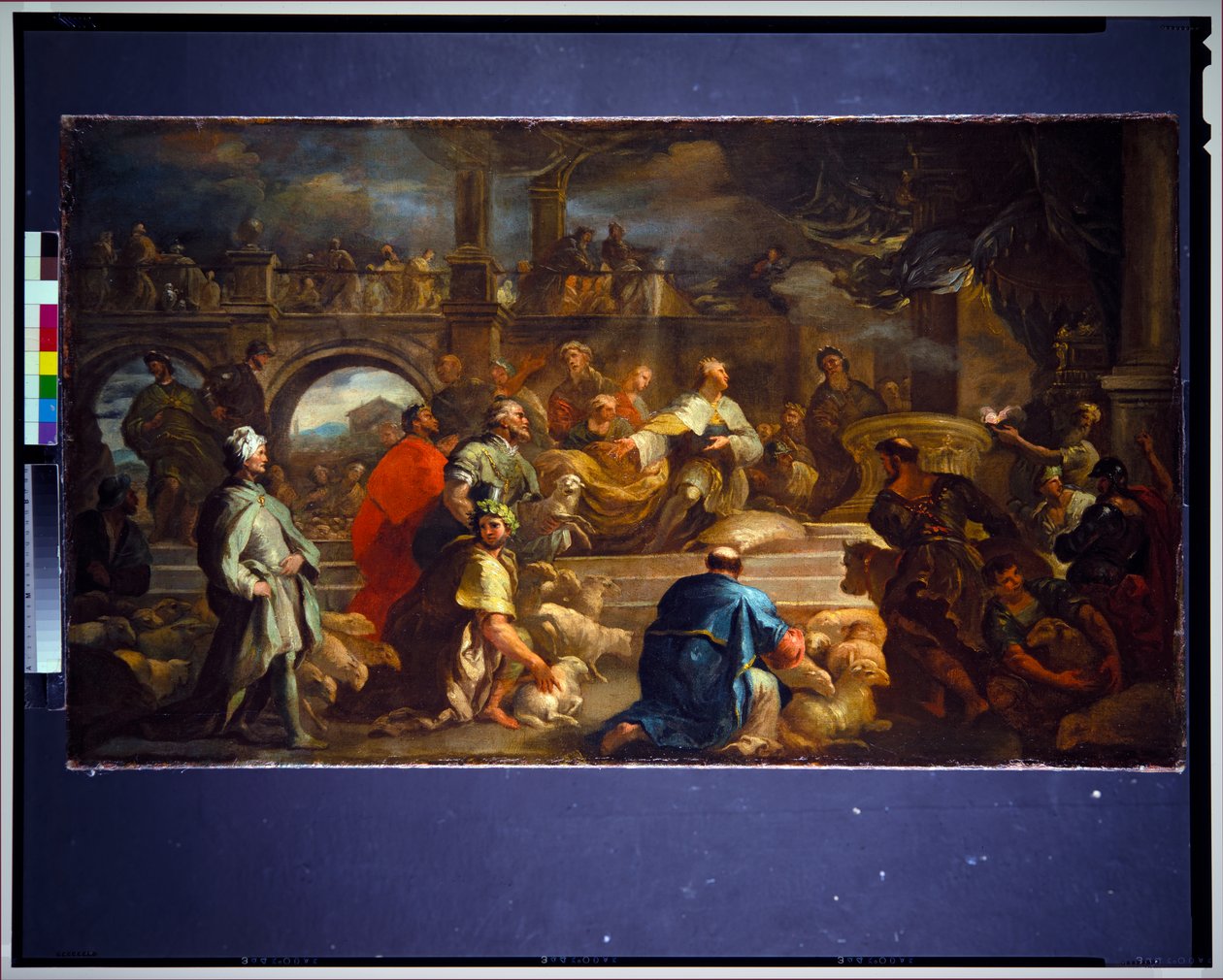 Salomon składający ofiarę (płótno) autorstwa Luca Giordano