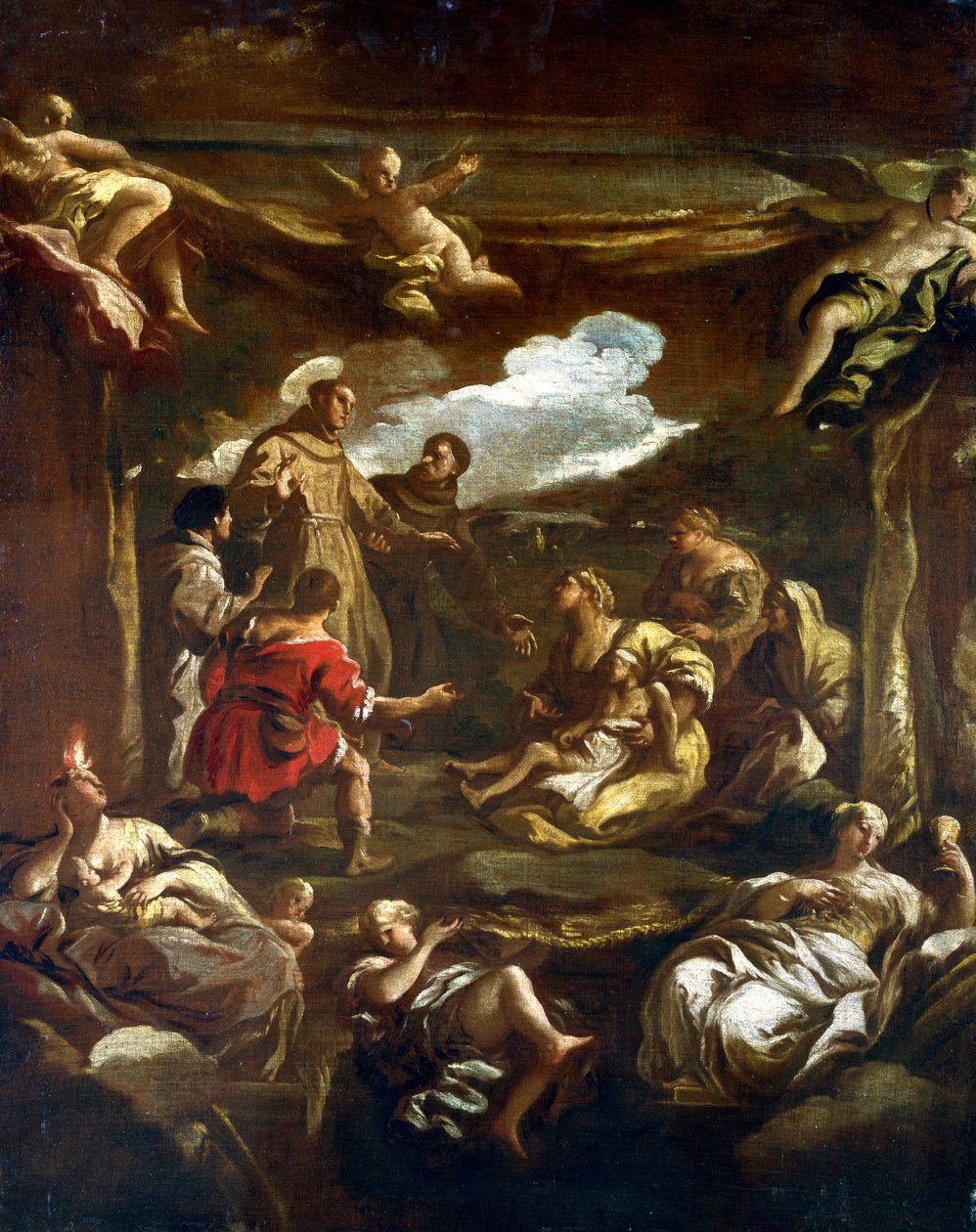 „Św. Antoni Padewski uzdrawia młodzieńca”, c1654-1705 autorstwa Luca Giordano