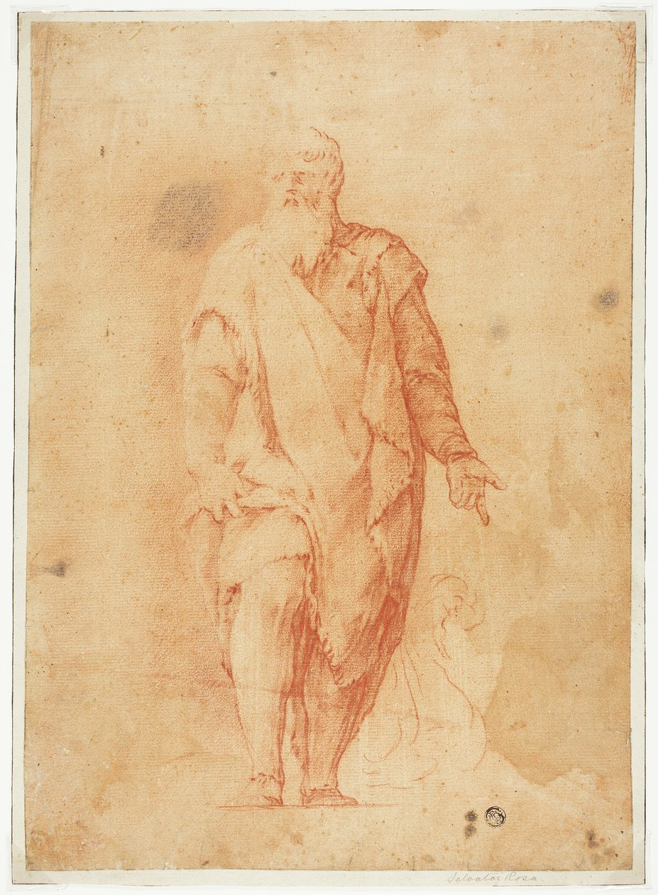 Stojący brodaty mężczyzna autorstwa Luca Giordano