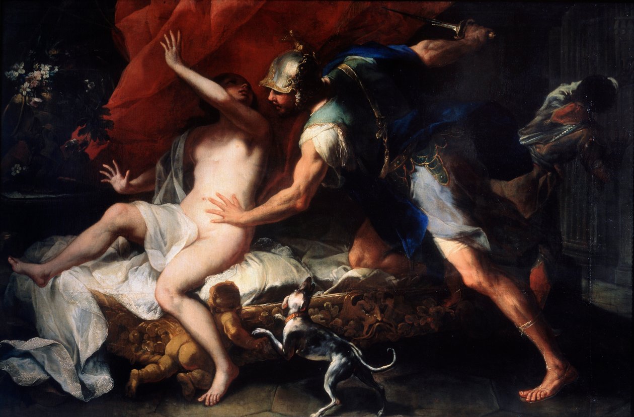 Tarkwiniusz i Lukrecja”. autorstwa Luca Giordano