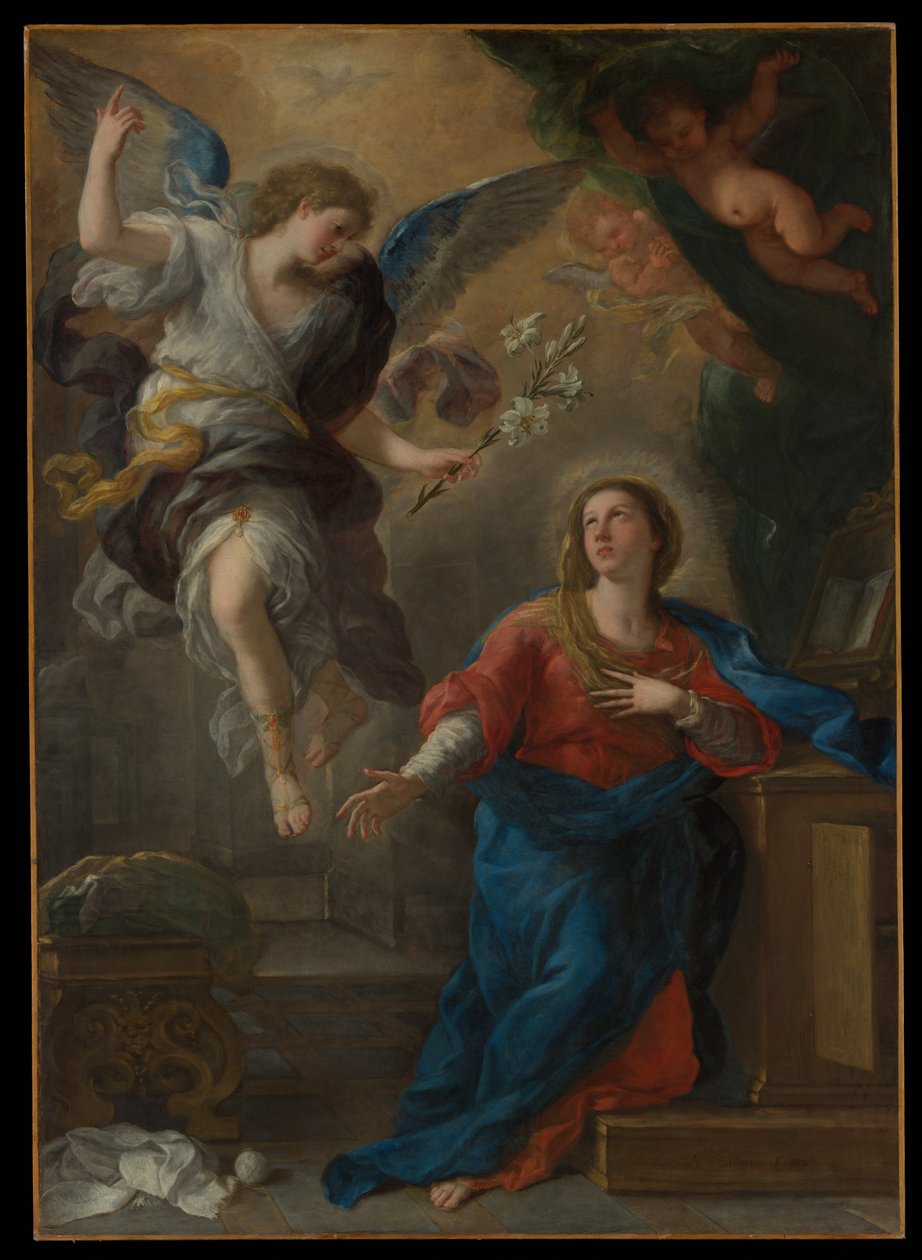 Zwiastowanie autorstwa Luca Giordano