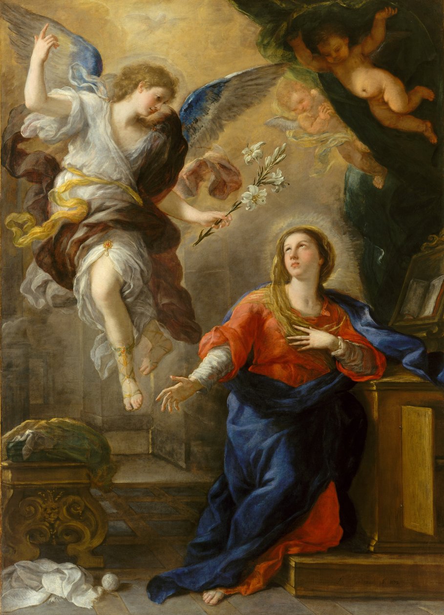 Zwiastowanie, 1672 autorstwa Luca Giordano