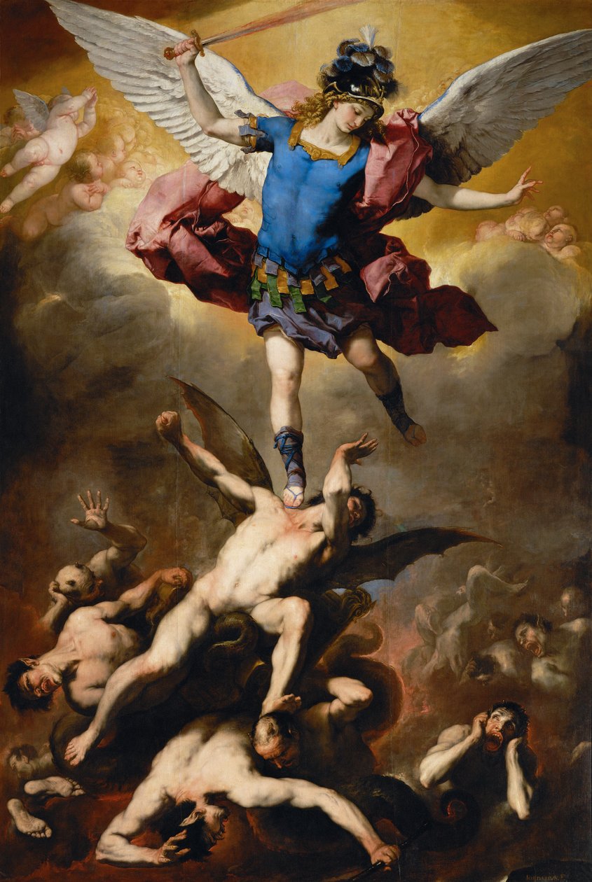Upadek zbuntowanych aniołów autorstwa Luca Giordano