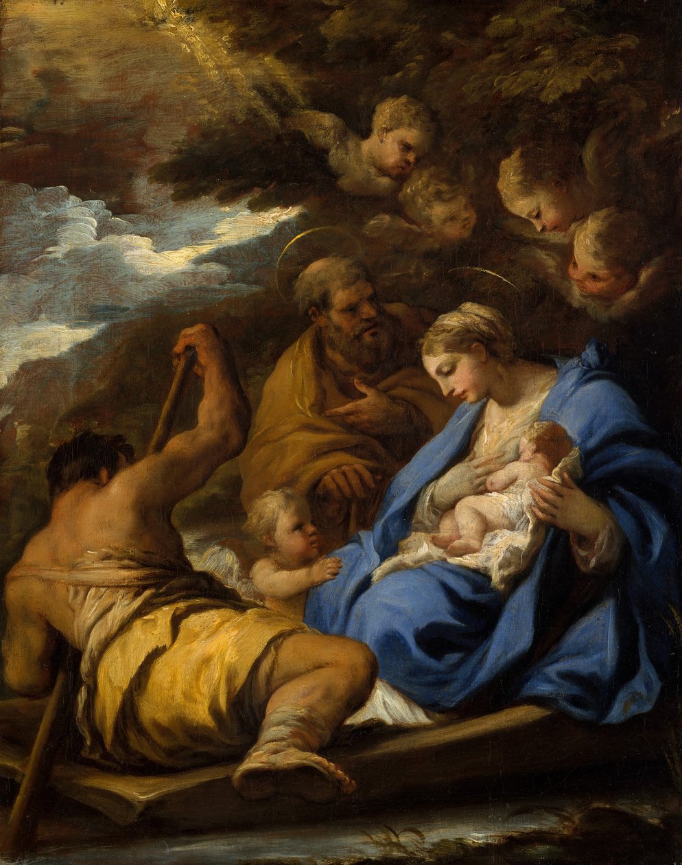 Ucieczka do Egiptu. autorstwa Luca Giordano