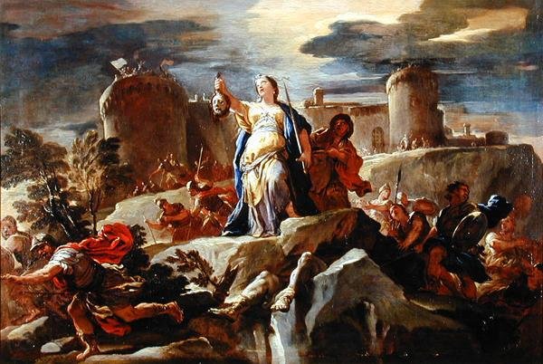 Triumf Judyty, ok. 1703 (olej na płótnie) autorstwa Luca Giordano