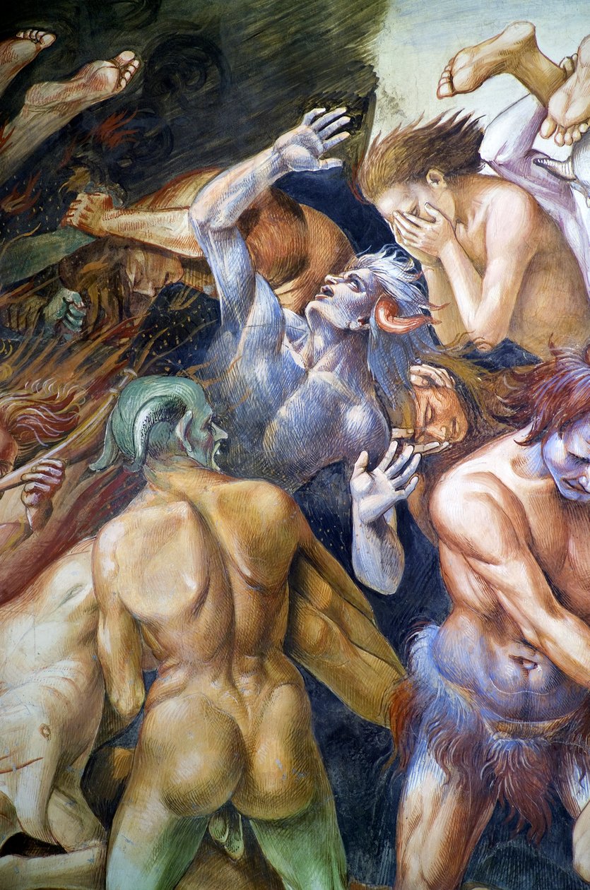 Przeklęci w piekle, z cyklu fresk Sądu Ostatecznego autorstwa Luca Signorelli