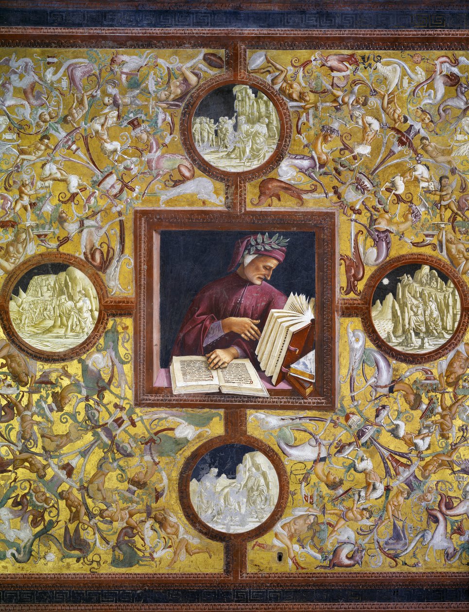 Dante Alighieri, portret z cyklu Znani ludzie autorstwa Luca Signorelli