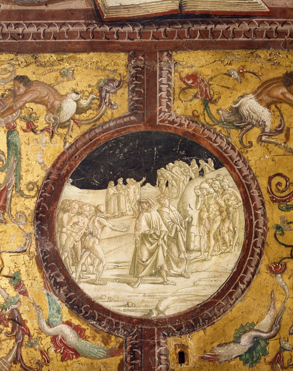 Dante i Wergiliusz w piekle, scena z Boskiej komedii, autorstwa Dante Alighieri (1265-1321) autorstwa Luca Signorelli