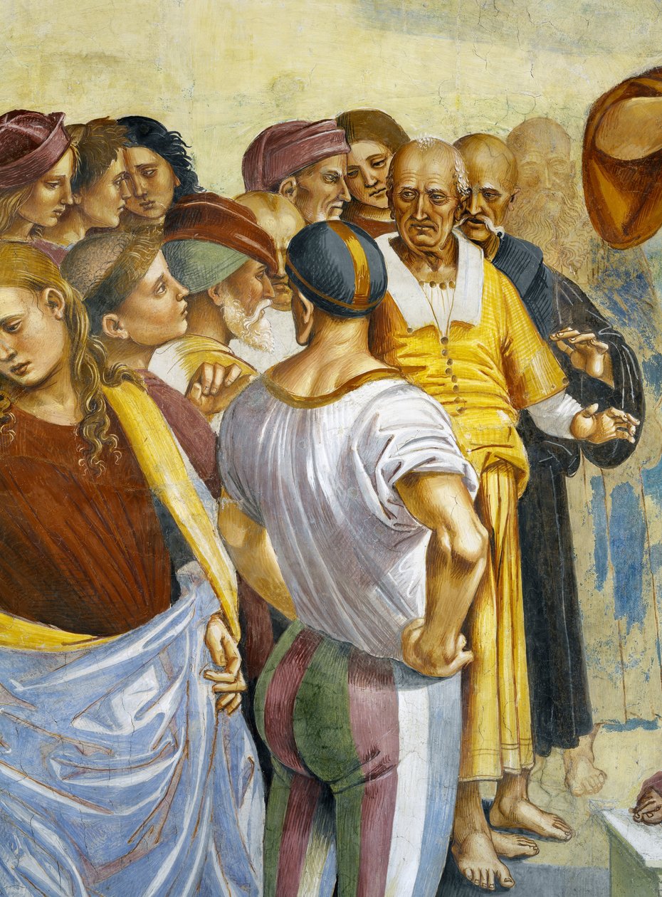 Kazanie i czyny antychrysta z cyklu Sądu Ostatecznego (szczegół) autorstwa Luca Signorelli