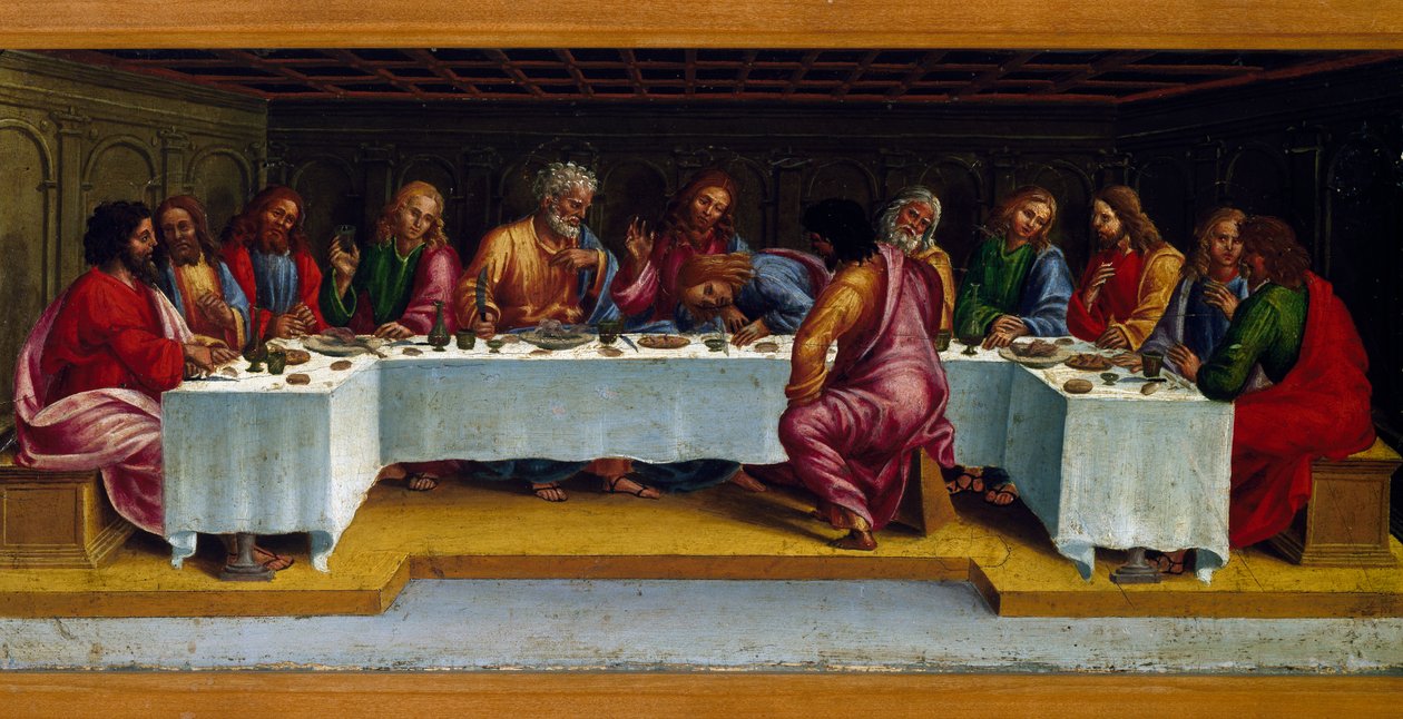 Historie Chrystusa, Ostatnia Wieczerza, Luca Signorelli (ok. 1445-1523), obraz. autorstwa Luca Signorelli