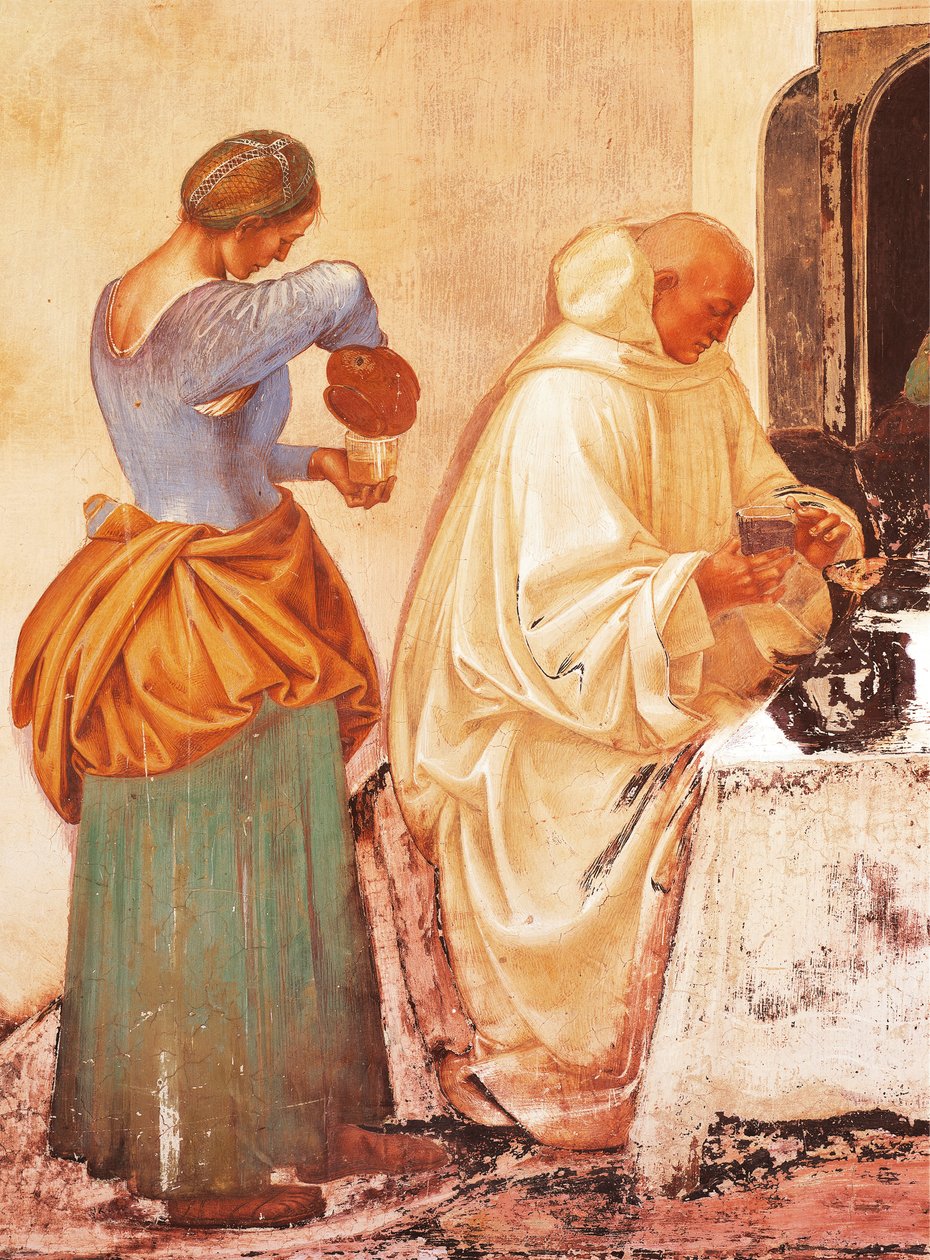 Historie św Benedykta autorstwa Luca Signorelli (ok. 1445-1523), fresk, Klasztor św. Benedykta, opactwo Monte Oliveto Maggiore autorstwa Luca Signorelli