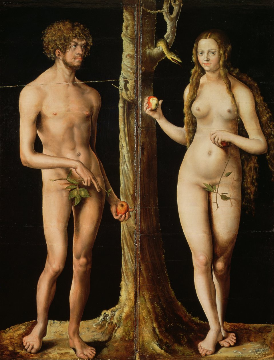 Adam i Ewa autorstwa Lucas Cranach the Elder