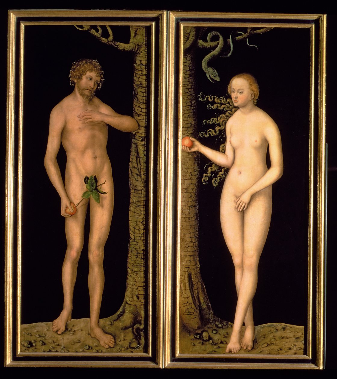 Adam i Ewa, 1537 (panel) autorstwa Lucas Cranach the Elder