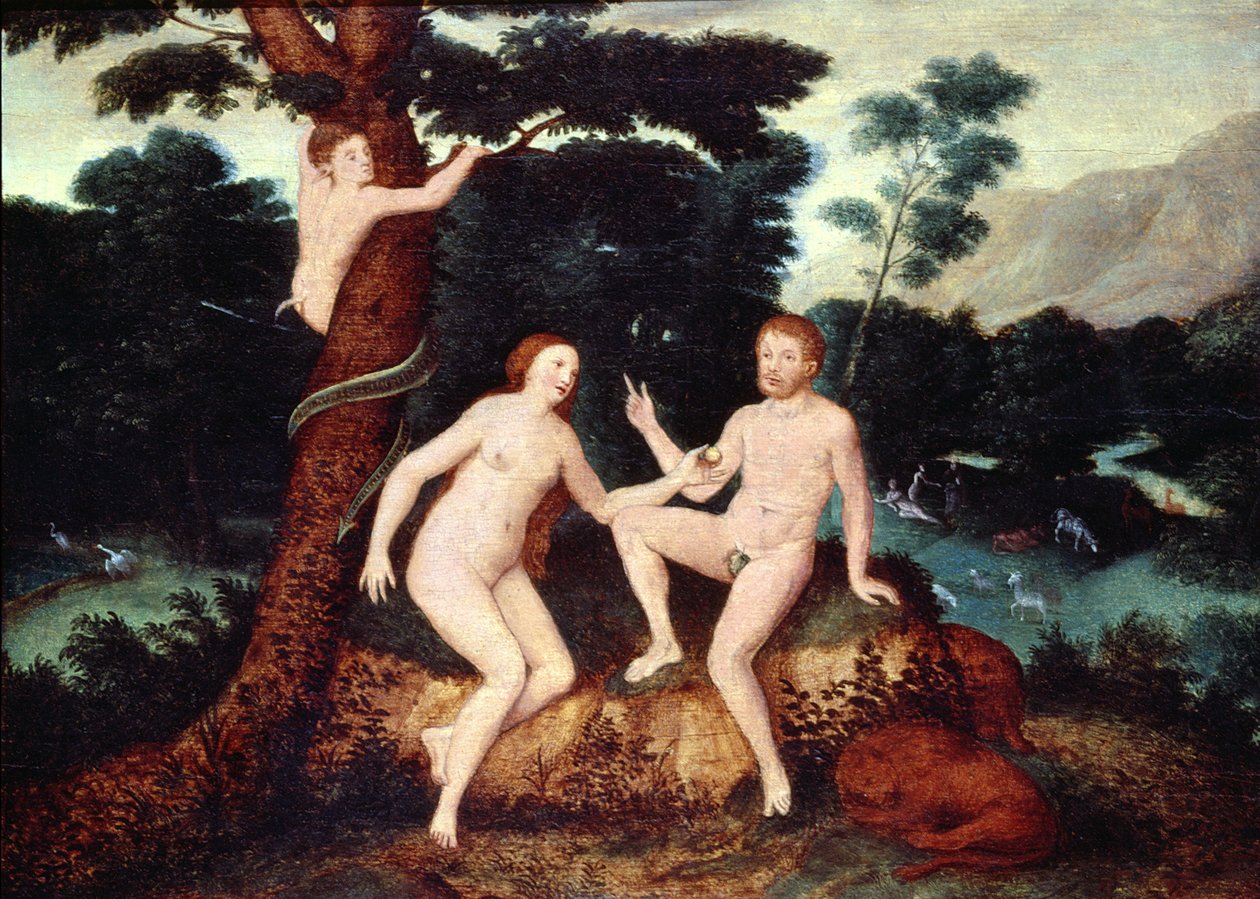 Adam i Ewa w ogrodzie Eden autorstwa Lucas Cranach the Elder