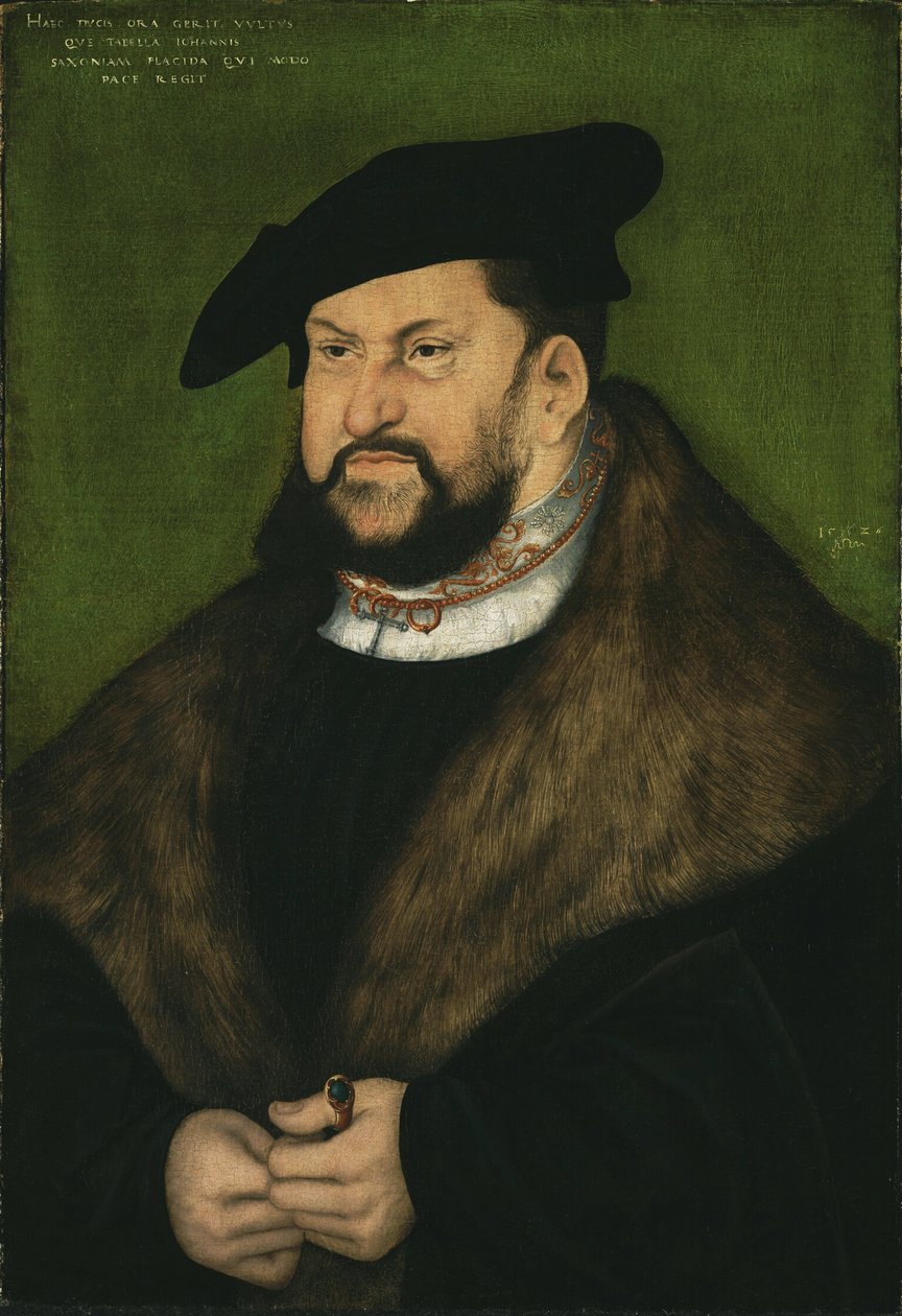 Portret Jana Niezłomnego, elektora saskiego autorstwa Lucas Cranach the Elder