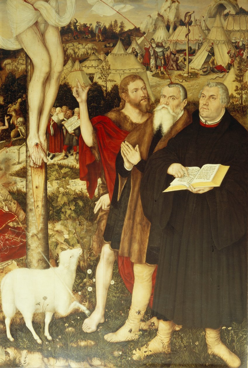 Chrystus na krzyżu, 1552-55 (detal z 308464) autorstwa Lucas Cranach the Elder