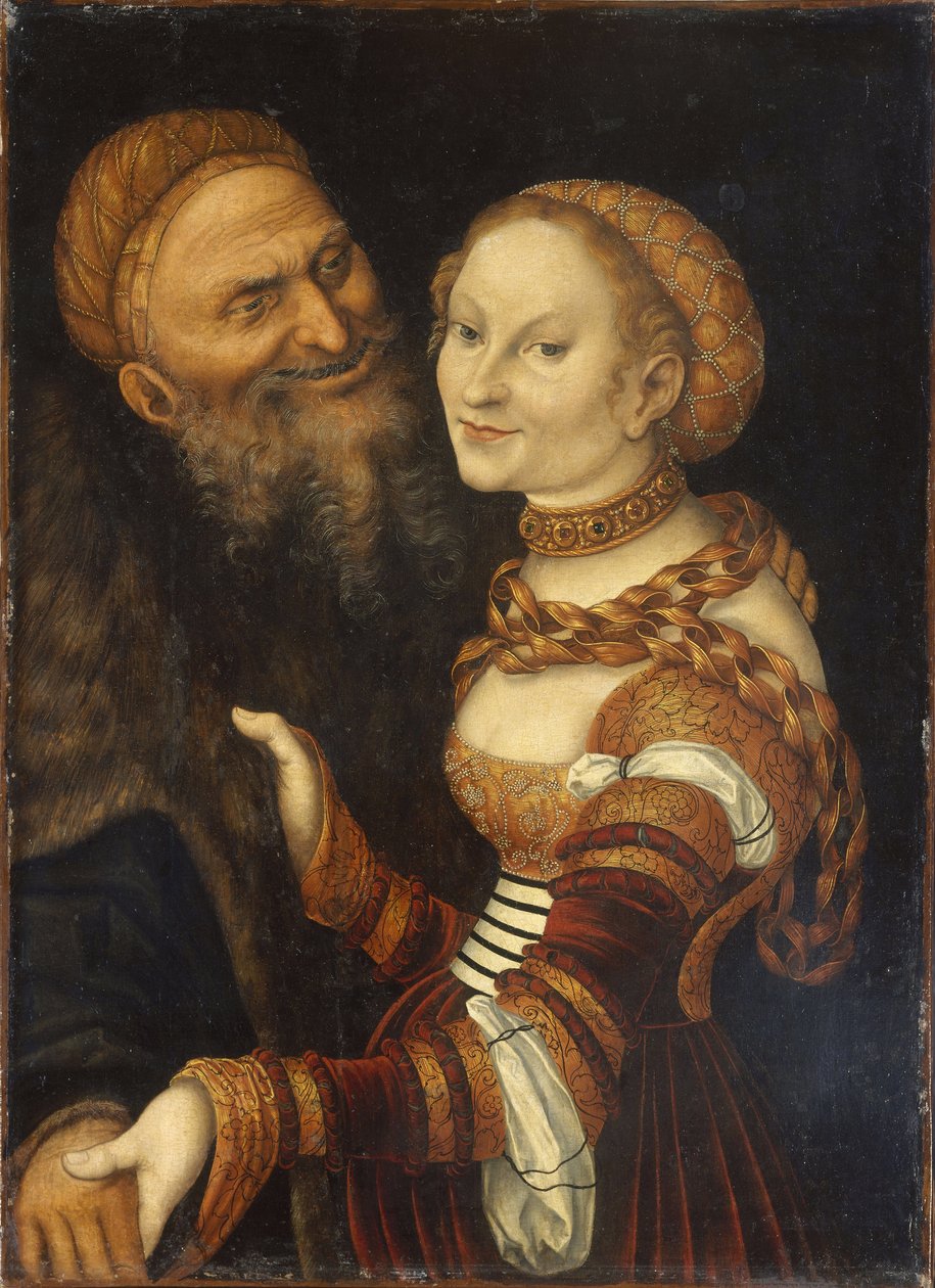Kurtyzana i staruszek autorstwa Lucas Cranach the Elder