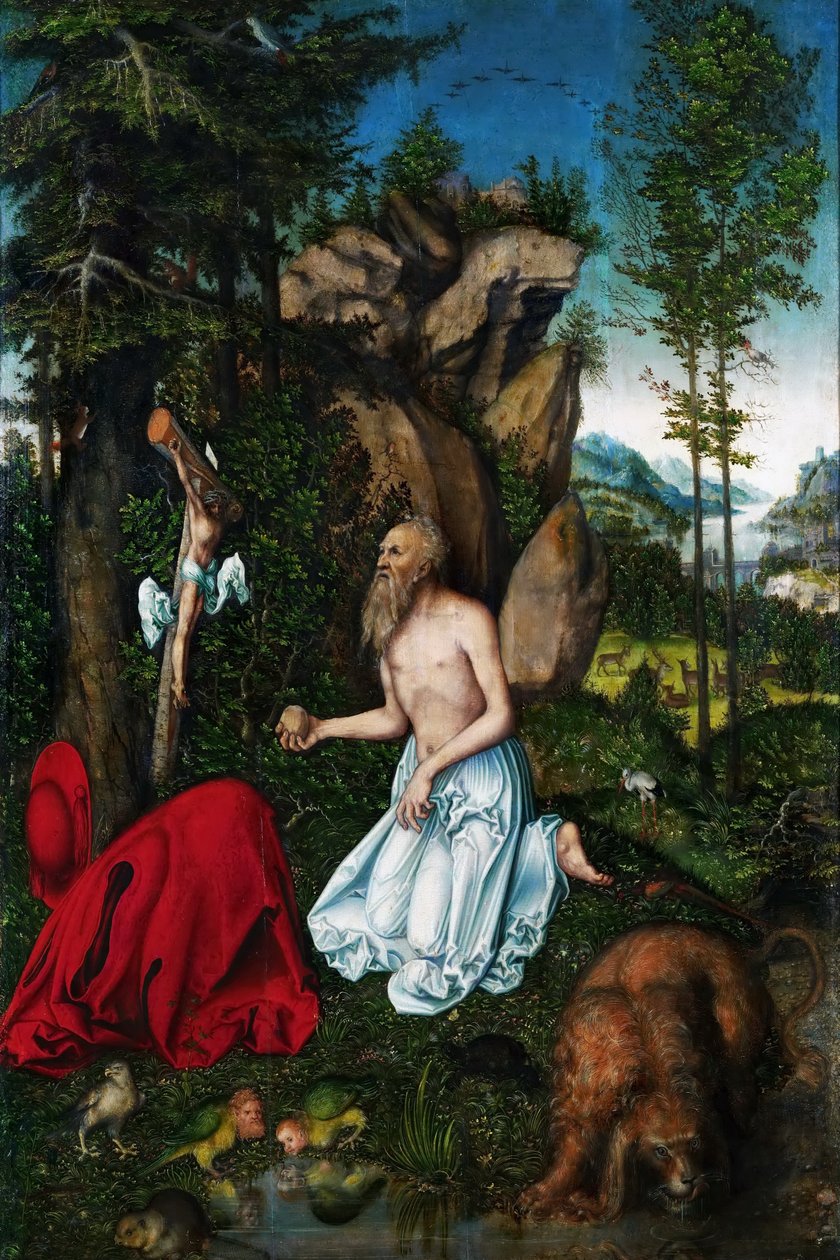 Święty Hieronim autorstwa Lucas Cranach the Elder