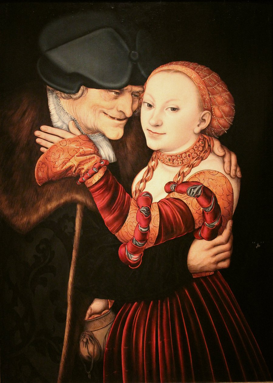 Zakochany starzec autorstwa Lucas Cranach the Elder