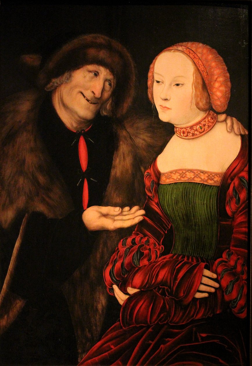 Zakochany staruszek autorstwa Lucas Cranach the Elder