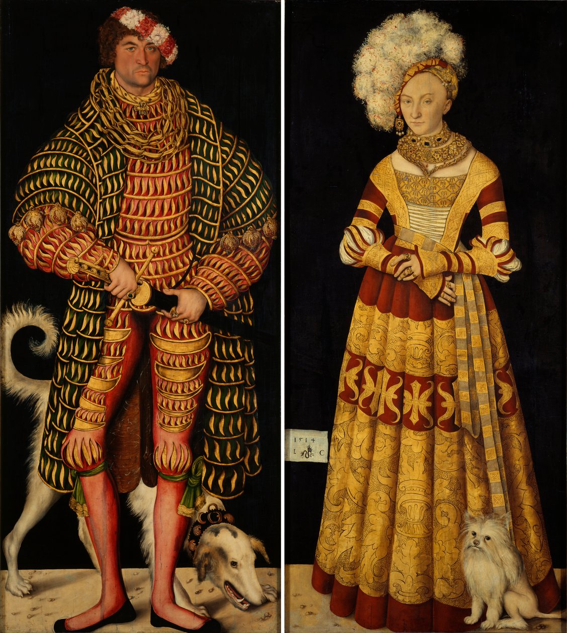 Portret podwójny księcia Henryka Pobożnego z żoną księżną Katarzyną Meklemburską autorstwa Lucas Cranach the Elder
