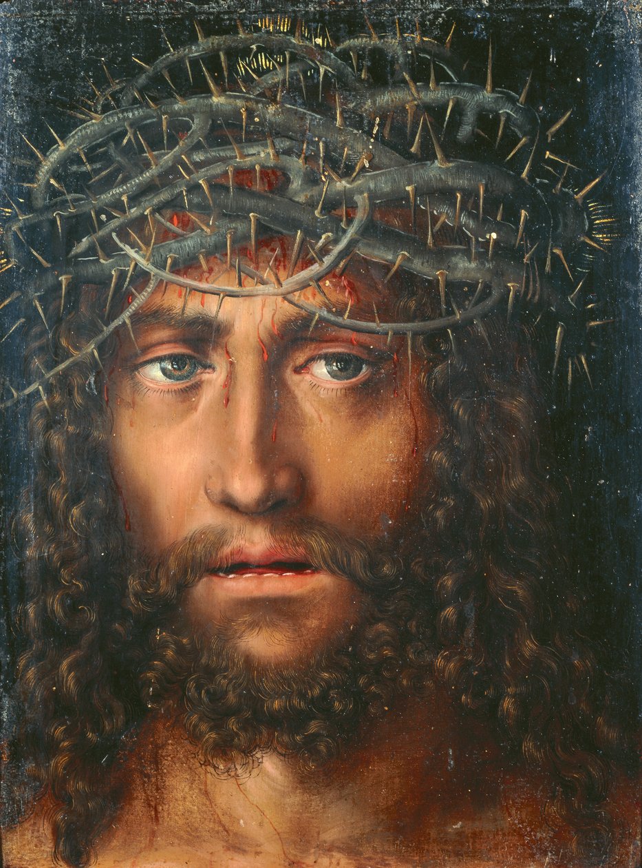 Głowa Chrystusa ukoronowana cierniami autorstwa Lucas Cranach the Elder