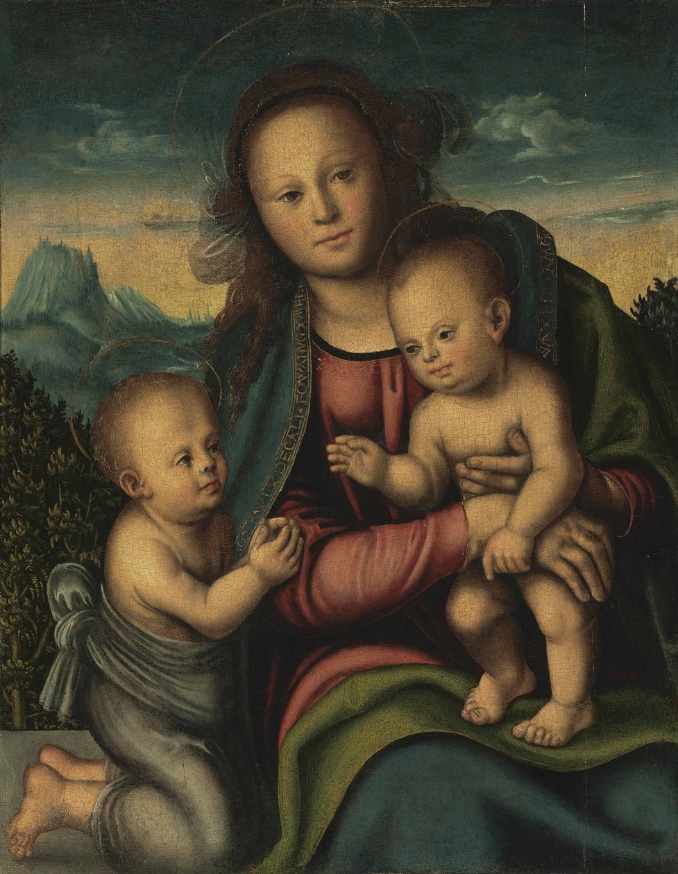Dziewica z Dzieciątkiem z małym Janem Chrzcicielem autorstwa Lucas Cranach the Elder