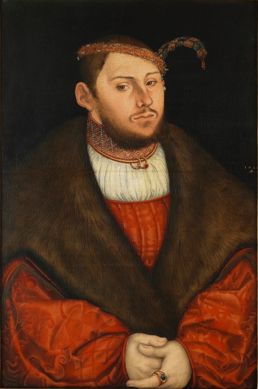 Książę-elektor Johann Friedrich z Saksonii autorstwa Lucas Cranach the Elder